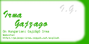 irma gajzago business card